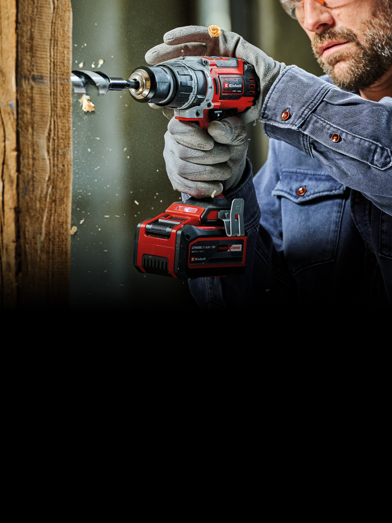 Header image of a man using the drill screw.